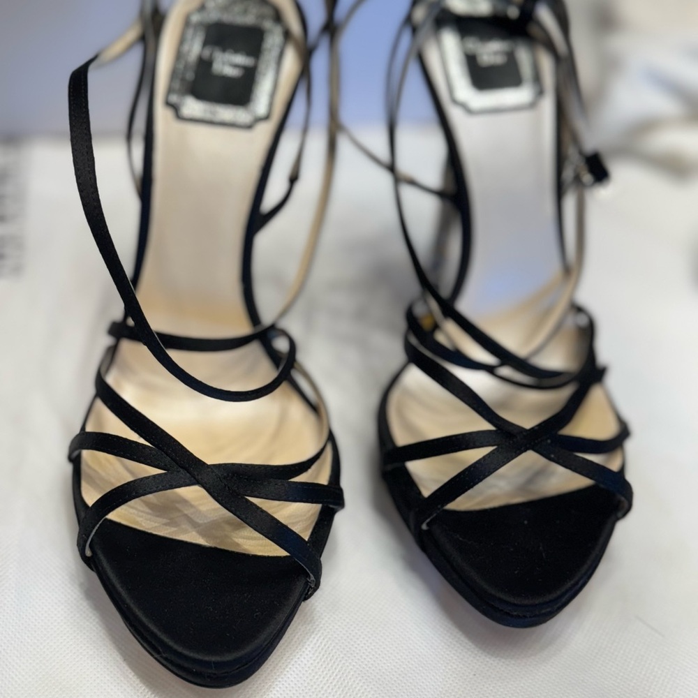 Dior Black Strappy Heels